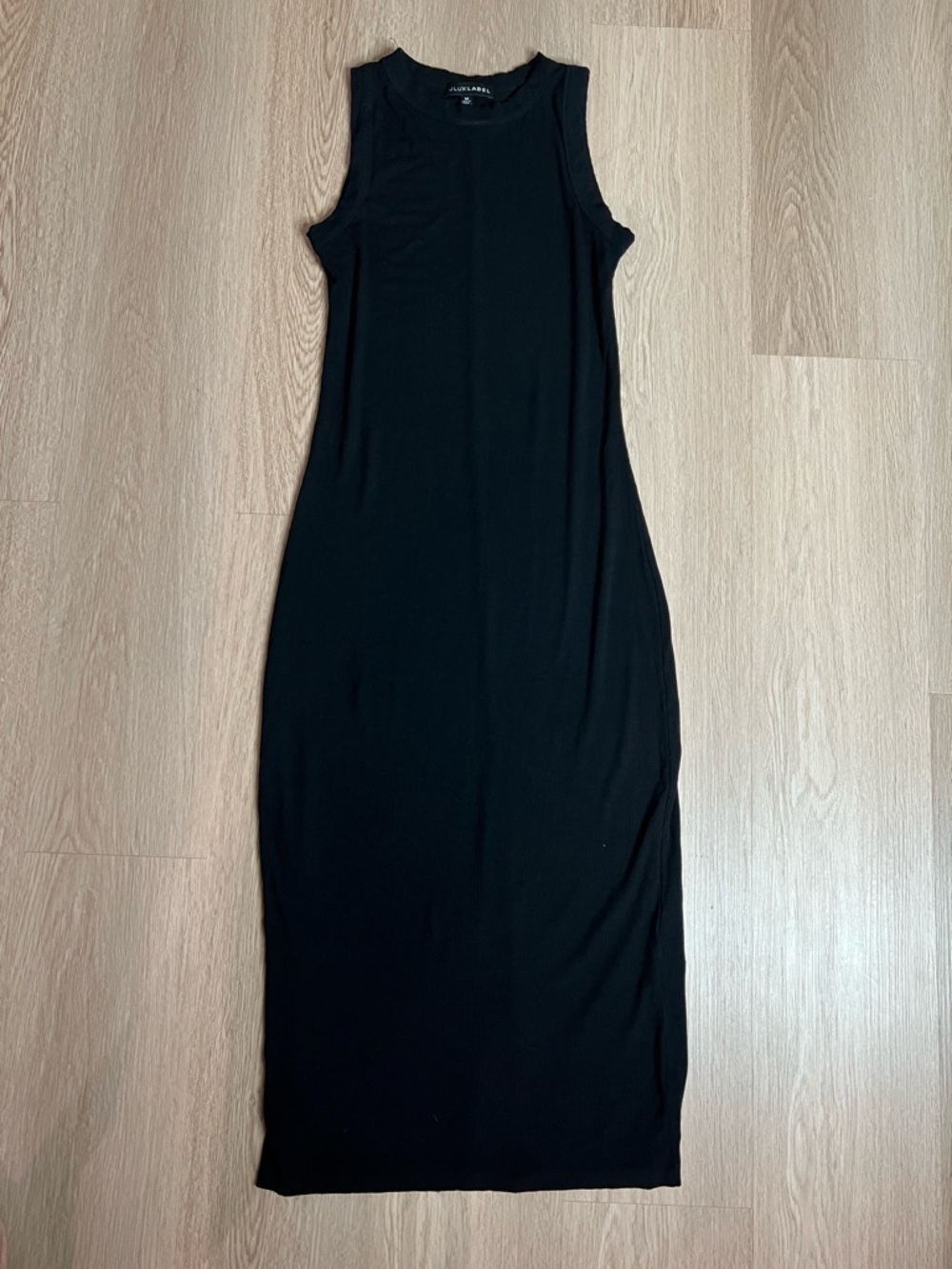 JLux Label Black Sleeveless Midi Dress